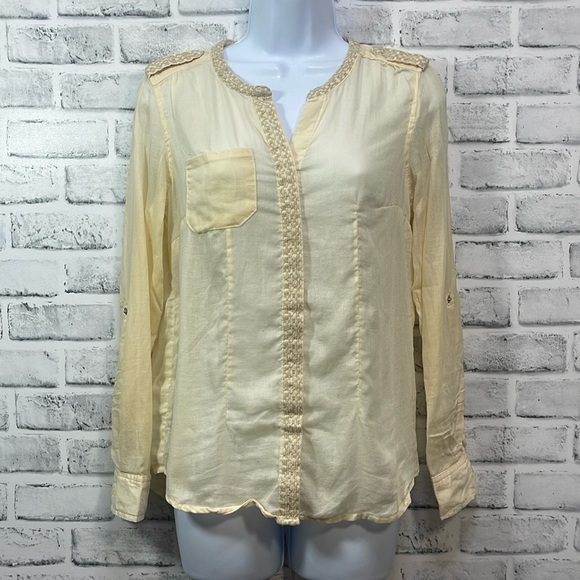Sonoma Button Up Blouse w/ Roll and Snap Sleeve Extra Small - Picture 1 of 10